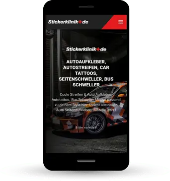 eXP Designs Kundenreferenz Webdesign Stickerklinik