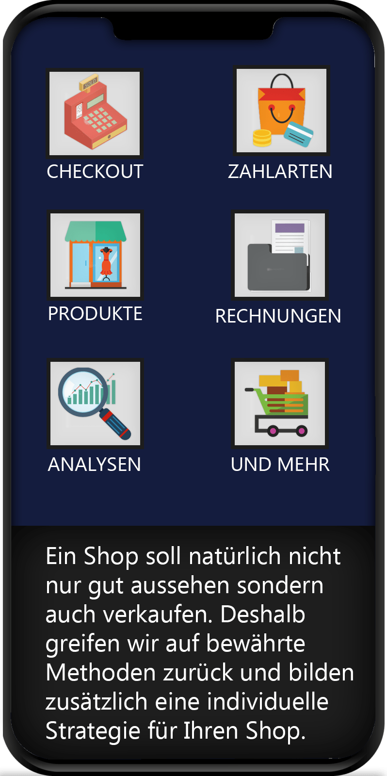 Online Shop Section Inhalte Leistungen eXP Designs