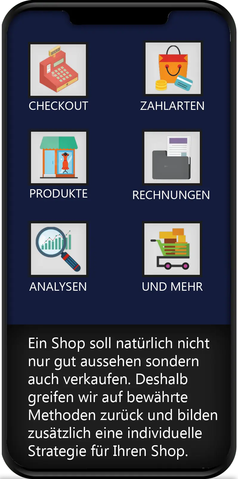 Online Shop Section Inhalte Leistungen eXP Designs